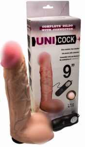 Насадка на страпон "Uni Cock 9" реалистичная, с вибрацией