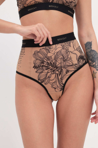 Трусики-бразилиана &quot;Brikoly Астра&quot; микросетка с эффектом тату, M