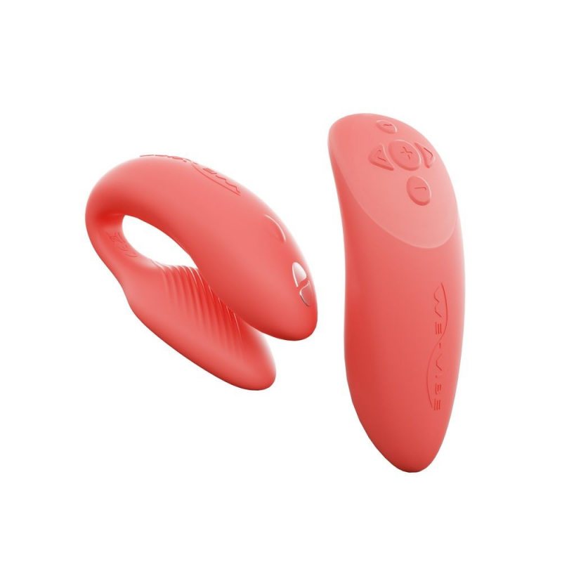 Вибратор для двоих на дистанционном управлении "We-Vibe Chorus" + приложение, коралловый 